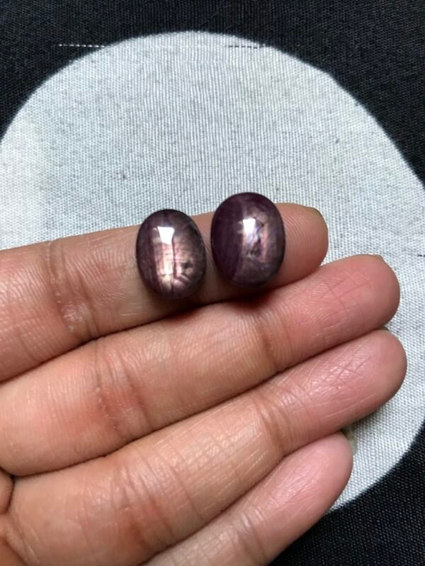 Ruby Cabochon 2 Piece Size 14-13 MM Approx