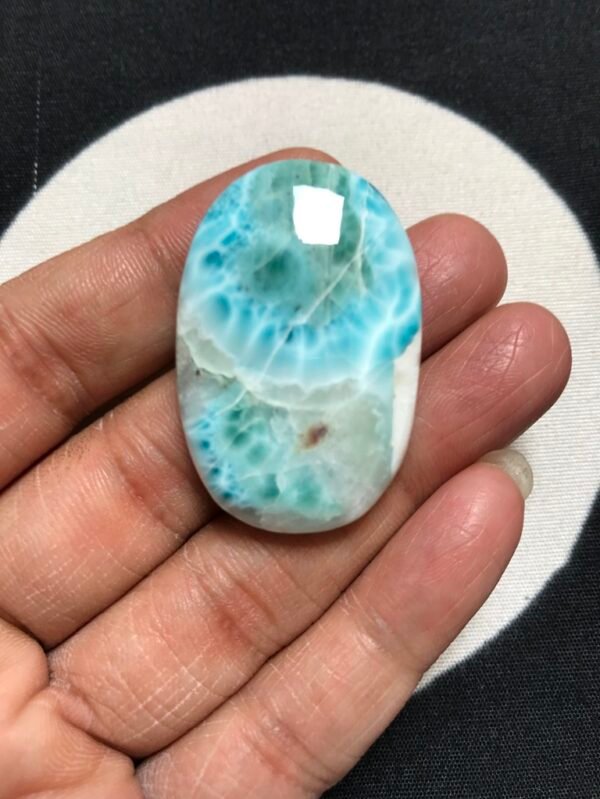 Natural Larimar Cabochon 1 Piece Size 40 MM Approx