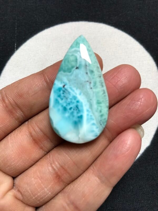 Natural Larimar Cabochon 1 Piece Size 41 MM Approx