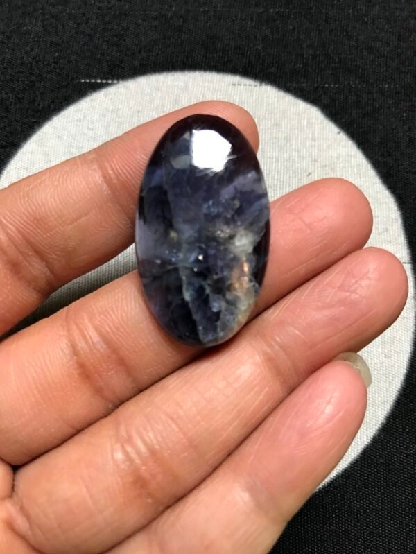 Iolite Cabochon 1 Piece Size 35 MM APPROX