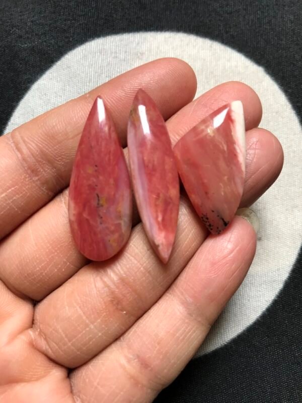 Peruvian Opal Cabochon 3 Piece Size 37-29 MM Approx