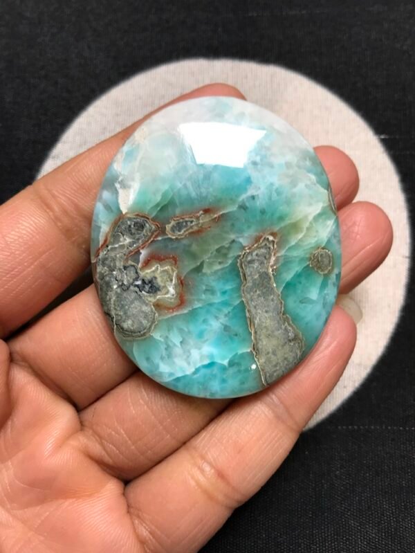 Larimar Cabochon 1 Piece Size 54 MM Approx