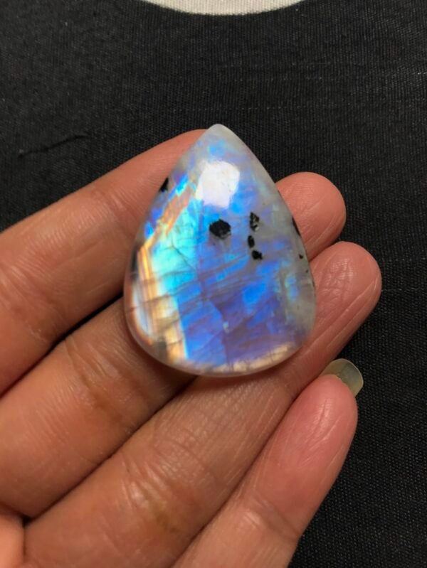 Rainbow Moonstone Cabochon 1 Piece Size 38 MM Approx