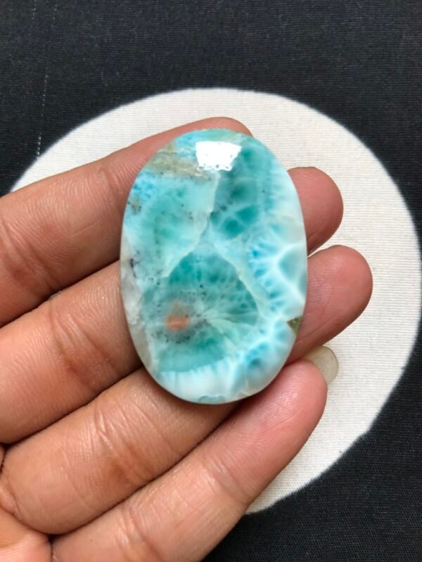 Natural Larimar Cabochon 1 Piece Size 41 MM Approx