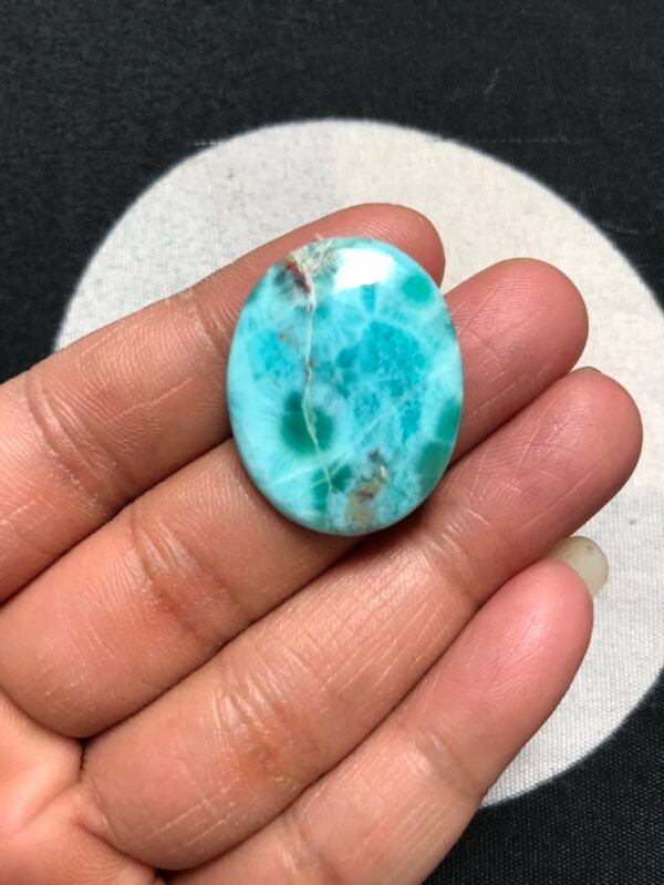 Larimar Cabochon 1 Piece Size 28 MM Approx
