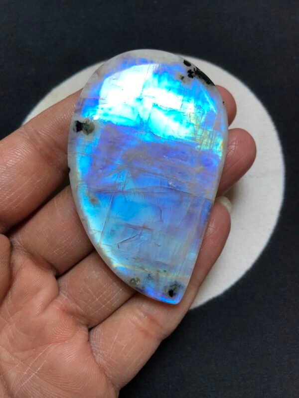Rainbow Moonstone Cabochon 1 Piece Size 63 MM Approx