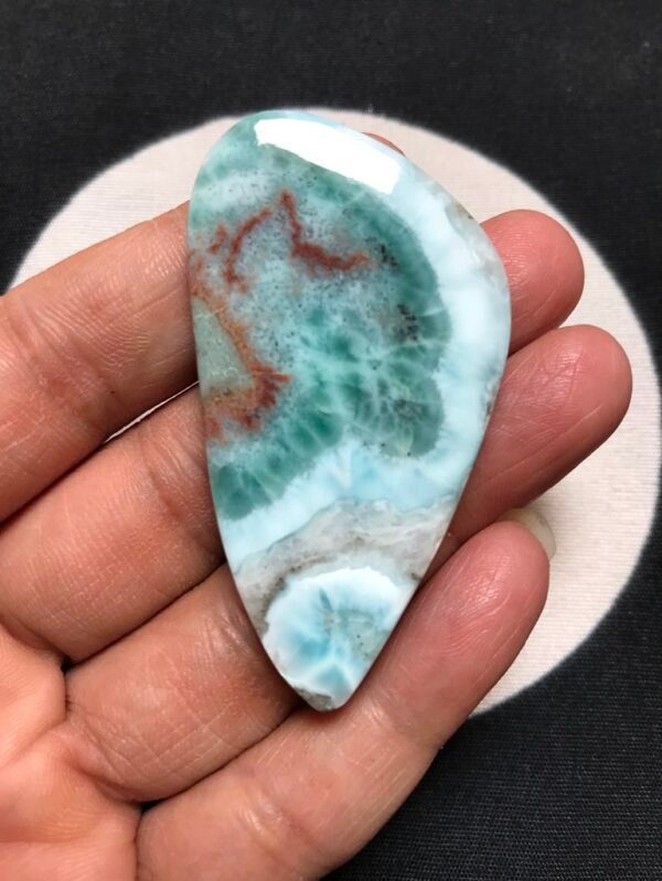 Natural Larimar Cabochon 1 Piece Size 58 MM Approx