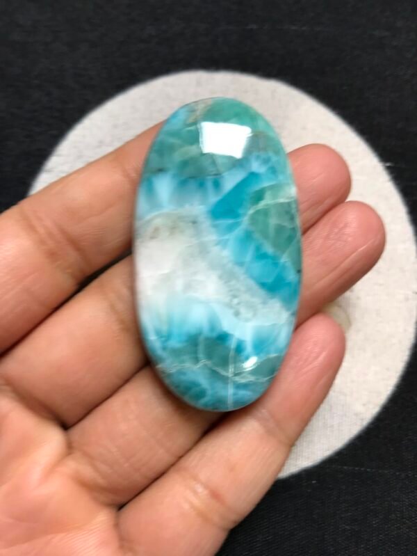 Larimar Cabochon 1 Piece Size 53 MM Approx