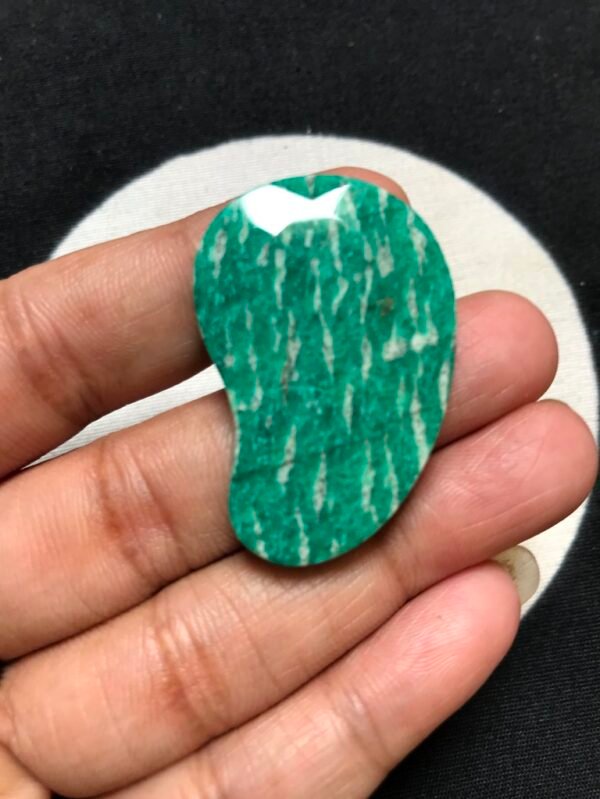Amazonite Faceted Cabochon 1 Piece Size 39 MM Approx