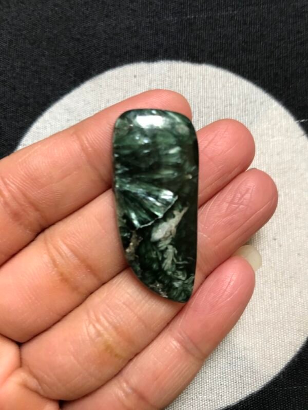 Seraphinite Cabochon 1 Piece Size 40 MM Approx
