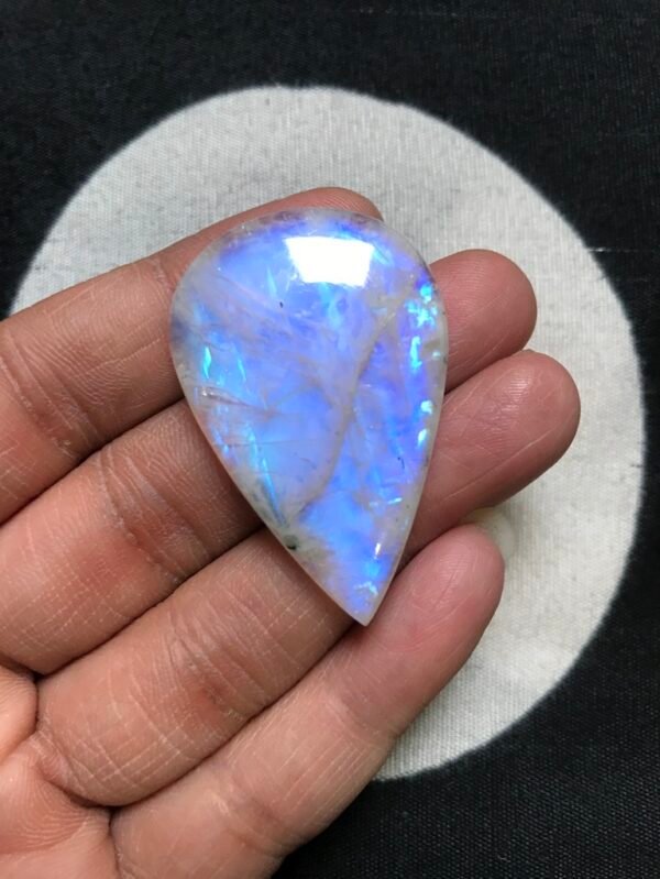 Rainbow Moonstone Cabochon 1 Piece Size 43 MM Approx