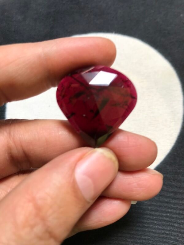 Garnet Faceted Cabochon 1 Piece Size 26 MM Approx