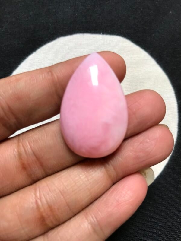 Pink Peruvian Opal Cabochon 1 Piece Size 33 MM Approx