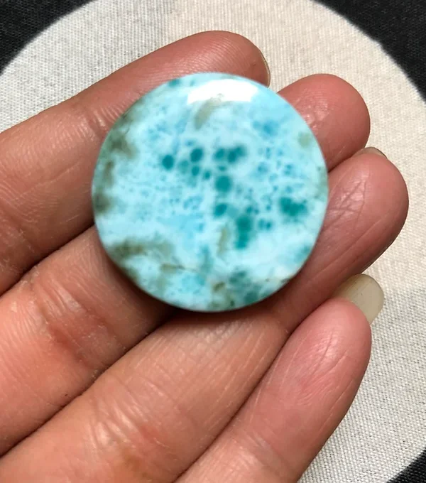 Dominican Larimar  Cabochon  Size 28 MM Approx