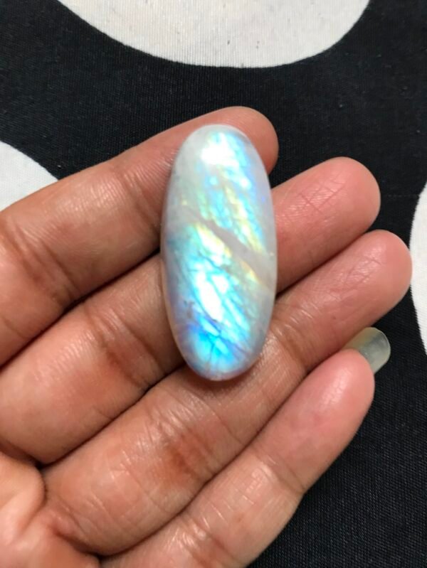 Rainbow Moonstone  Cabochons 1 Piece Size 37 MM Approx