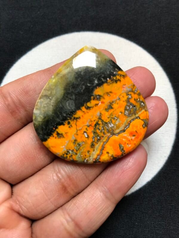 Bumble Bee Jasper Cabochon 1 Piece Size 43 MM Approx