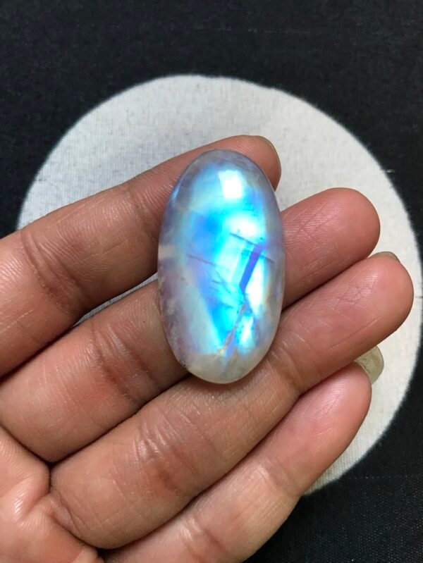 Rainbow Moonstone Cabochon 1 Piece Size 36 MM Approx