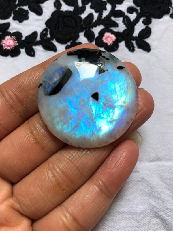 Rainbow Moonstone Cabochon 1 Piece Size 39 MM Approx
