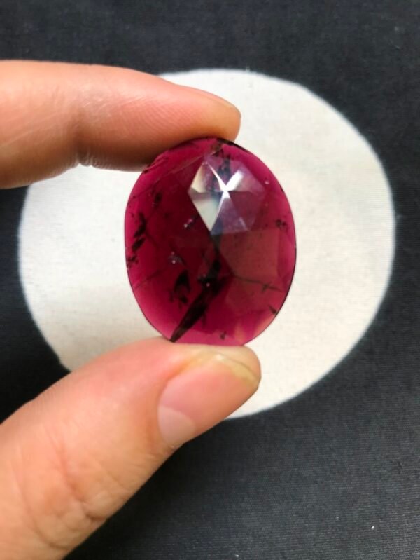 Garnet Faceted Cabochon 1 Piece Size 32 MM Approx