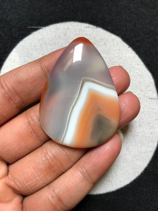 Agate 1 Cabochon Piece Size 48 MM Approx