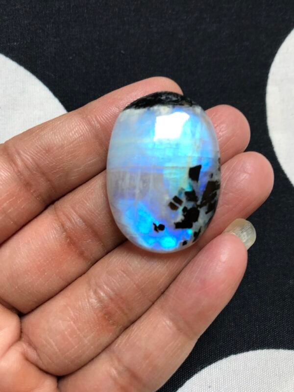 Rainbow Moonstone Cabochons 1 Piece Size 36 MM Approx