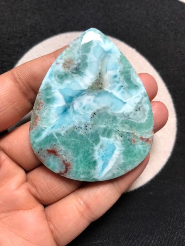 Natural Textured Larimar Cabochon 1 Piece Size 63 MM Approx