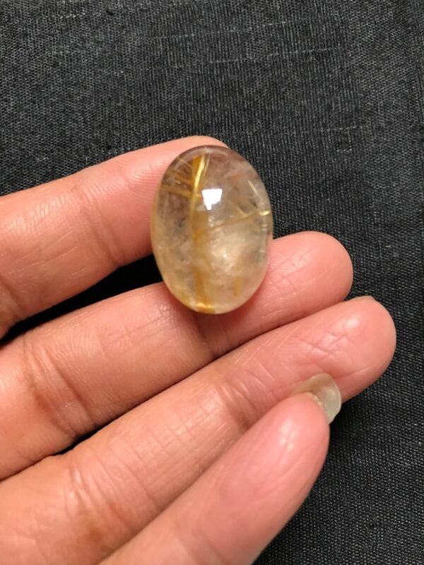 Golden Rutail Cabochons 1 Piece Size 23 MM Approx