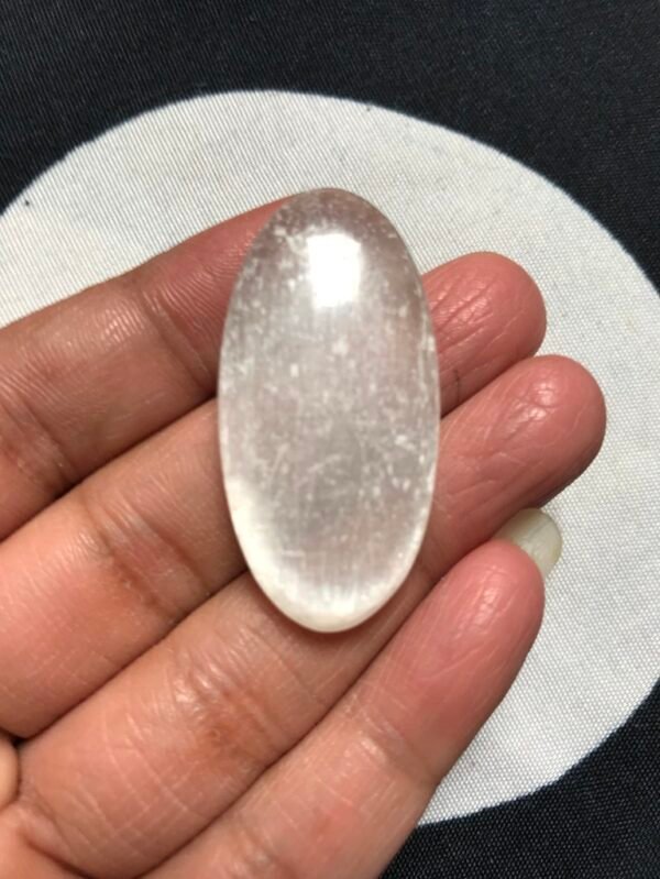 Selenite Cabochon 1 Piece Size 41 MM Approx