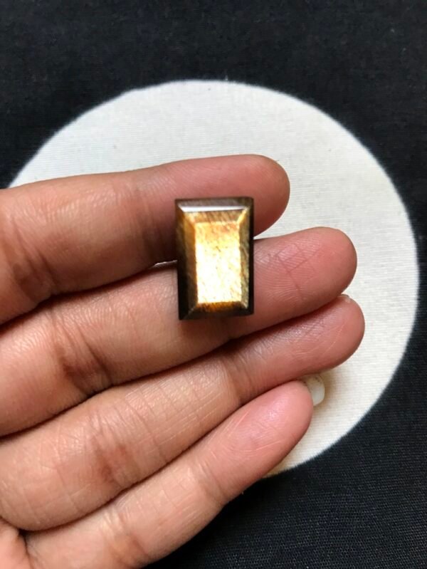 Golden Shine Black Sunstone Faceted Cabochon 1 Piece Size 18 MM Approx