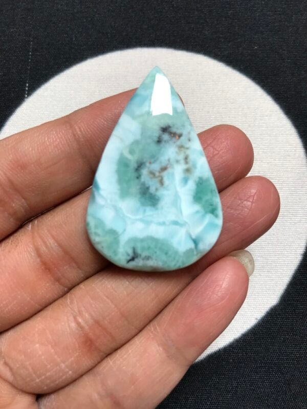 Natural Larimar Cabochon 1 Piece Size 41 MM Approx