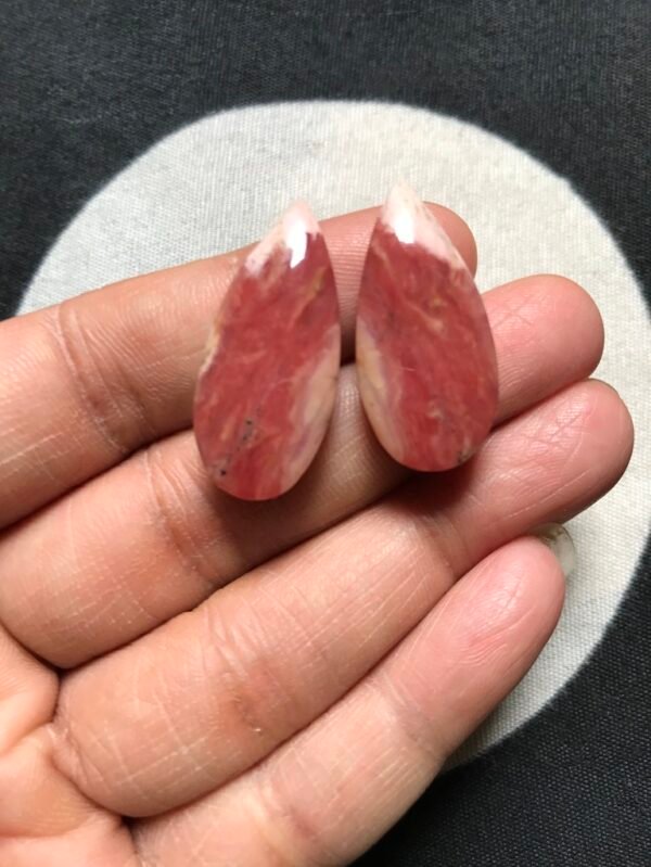 Peruvian Opal Cabochon Pair Size 30-28 MM Approx