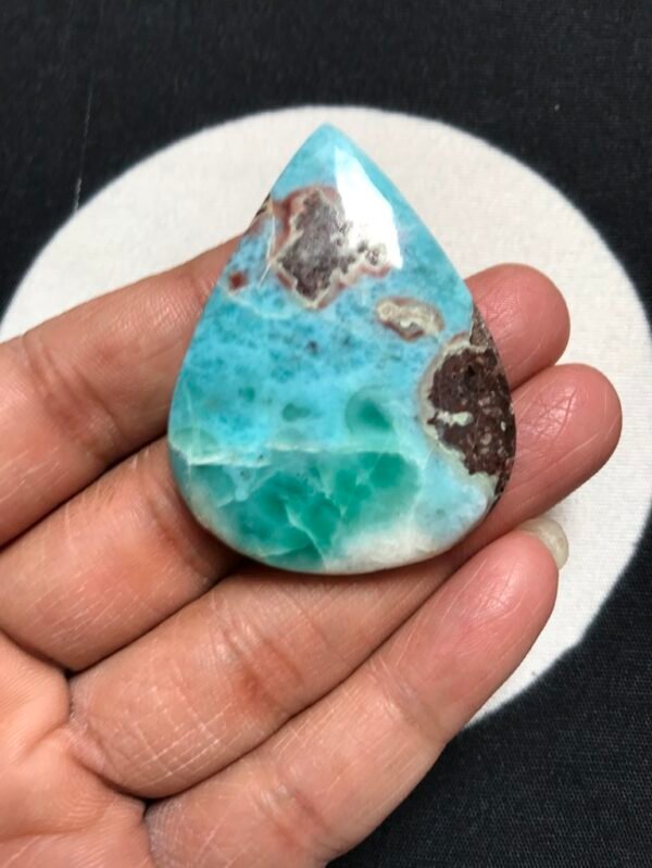 Natural Larimar Cabochon 1 Piece Size 48 MM Approx