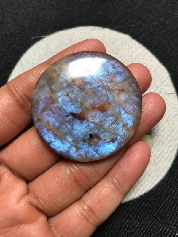 African Belomorite with Sunstone Cabochon 1 Piece Size 44 MM Approx