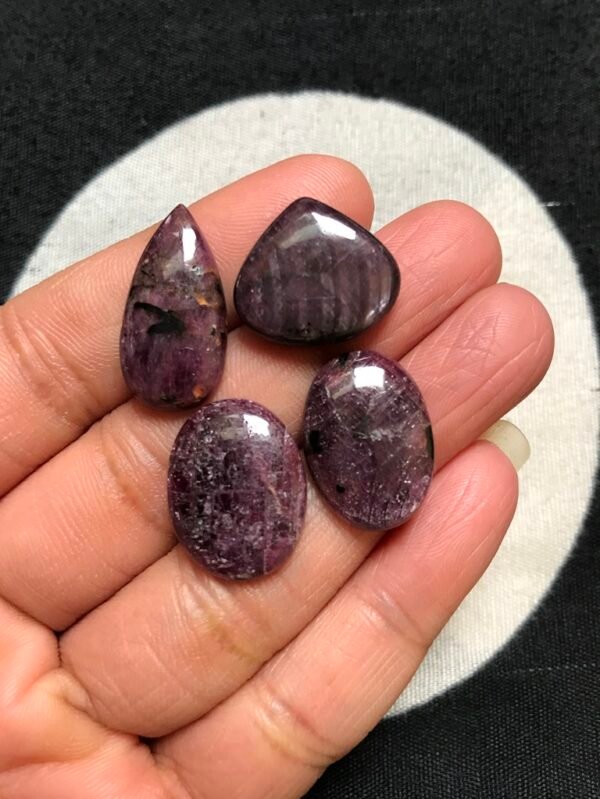 Ruby Cabochon 4 Piece Size 23-16 MM Approx