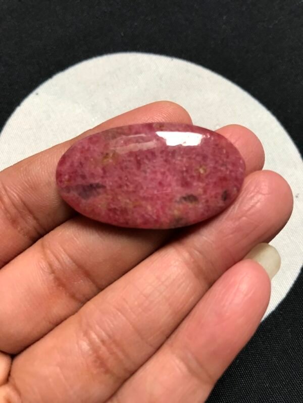 Rhodonite Cabochons 1 Piece Size 33 MM APPROX