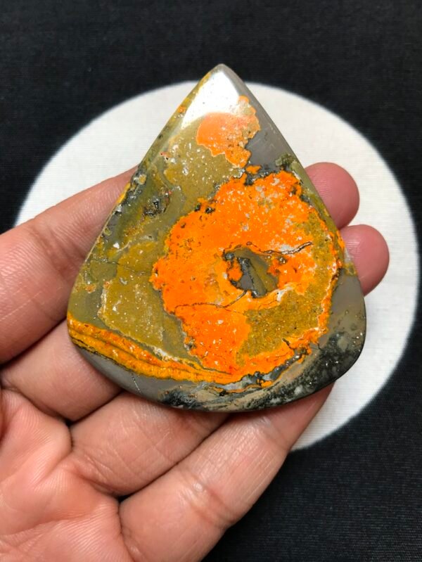 Bumble Bee Jasper Cabochon 1 Piece Size 61 MM Approx