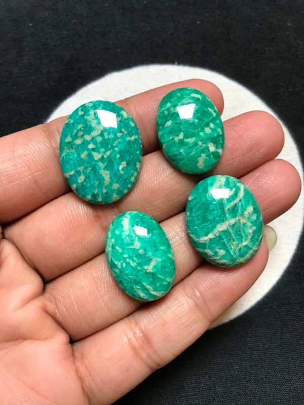 Amazonite Cabochon 4 Piece Size 24-22 MM Approx