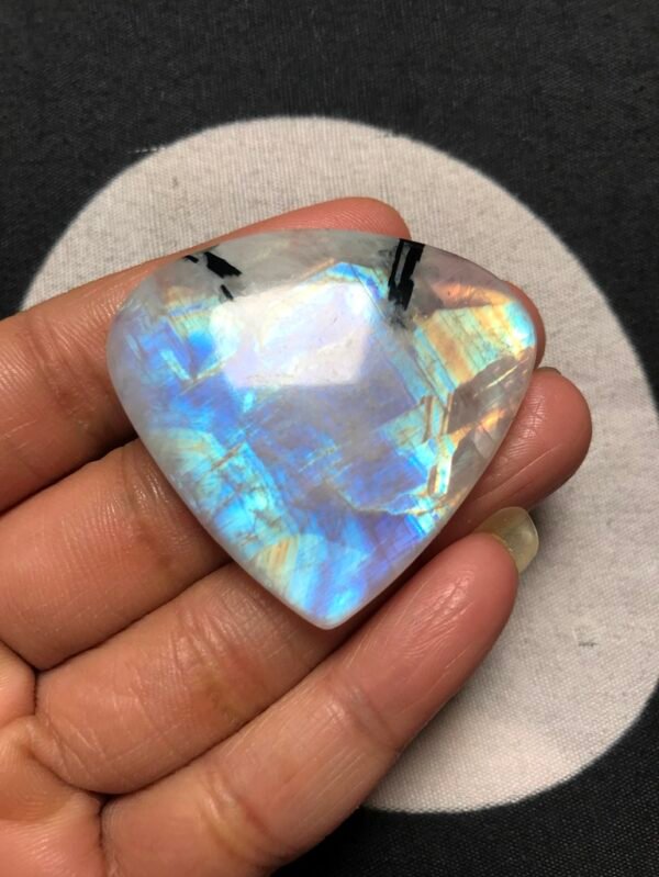 Rainbow Moonstone Cabochon 1 Piece Size 45 MM Approx