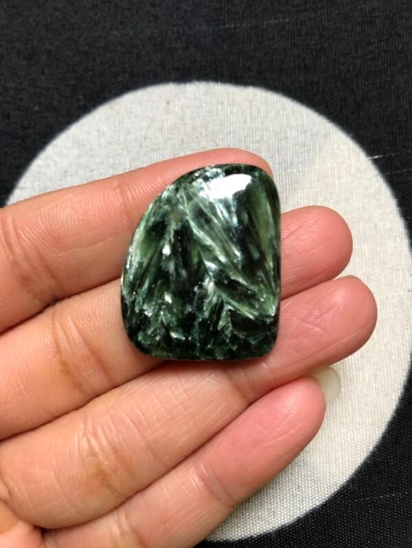 Seraphinite Cabochon 1 Piece Size 30 MM Approx