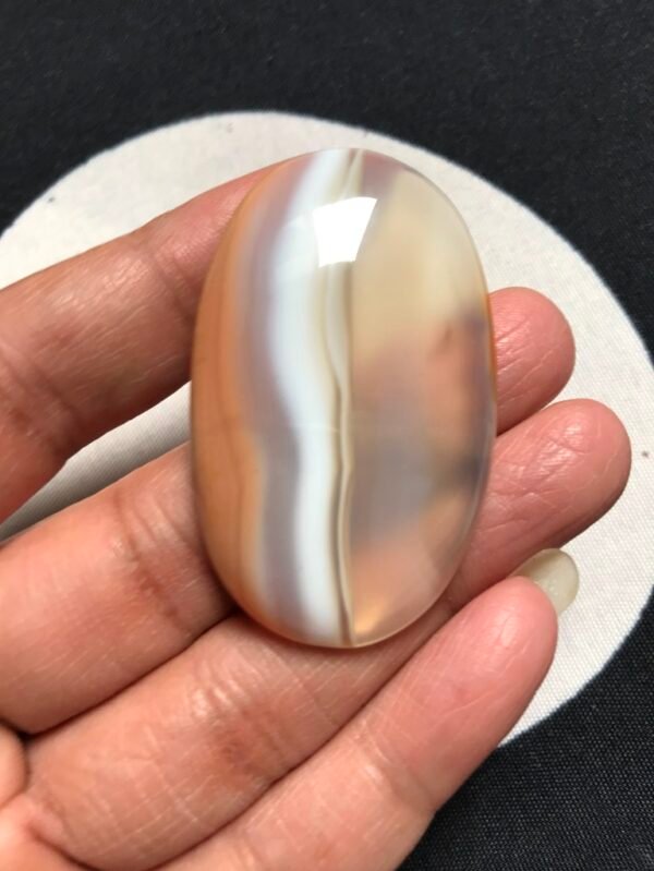Agate 1 Cabochon Piece Size 48 MM Approx