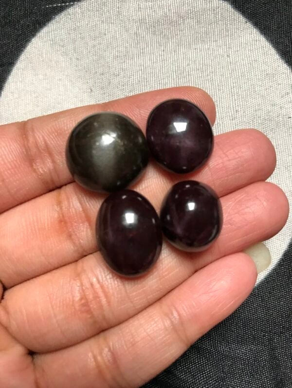 Star Garnet Cabochon 4 Piece Size 19-16 MM APPROX