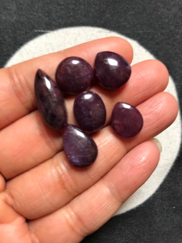 Garnet Cabochon 6 Piece Size 21-12 MM Approx