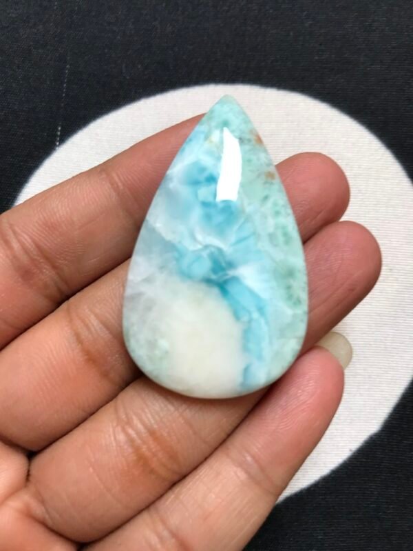 Natural Larimar Cabochon 1 Piece Size 47 MM Approx