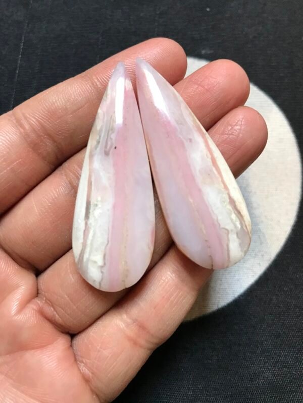 Peruvian Opal Cabochon Pair Size 52 MM Approx
