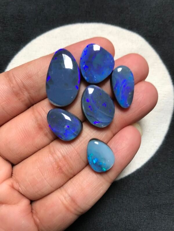 Austalian Doublet Opal 6 Piece Size 22-12 MM Approx