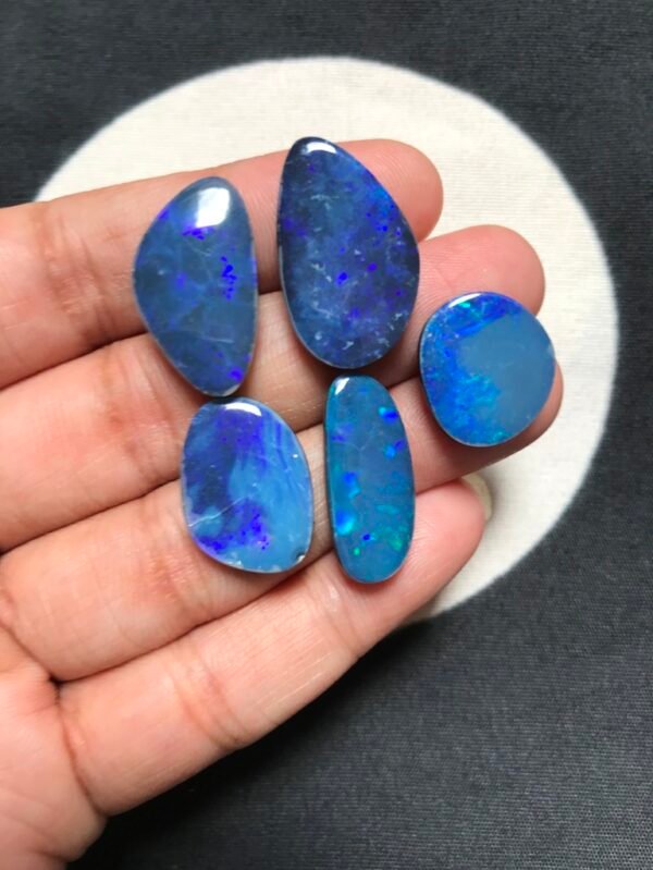 Austalian Doublet Opal 5 Piece Size 24-16 MM Approx