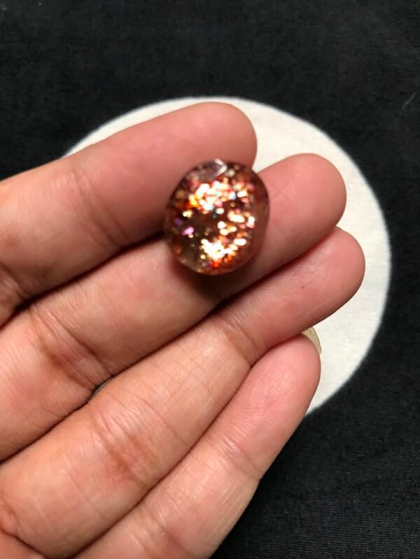 Oregon Sunstone Faceted Cabochon 1 Piece Size 16 MM Approx