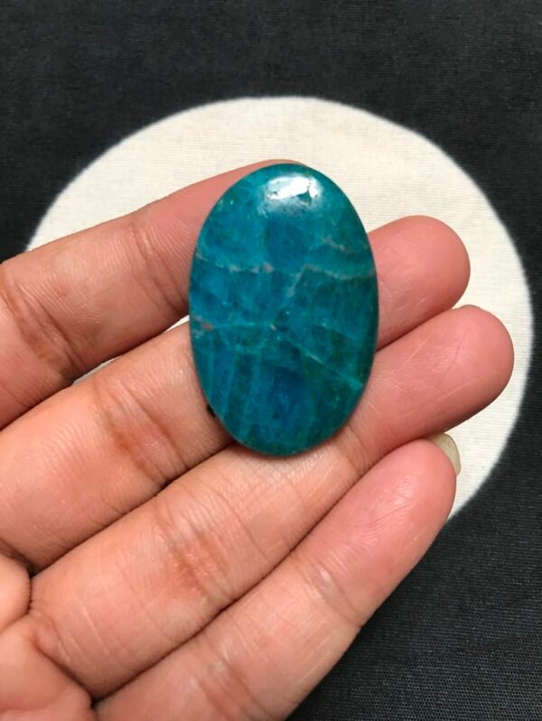 Blue Apatite Cabochon 1 Piece Size 35 MM Approx