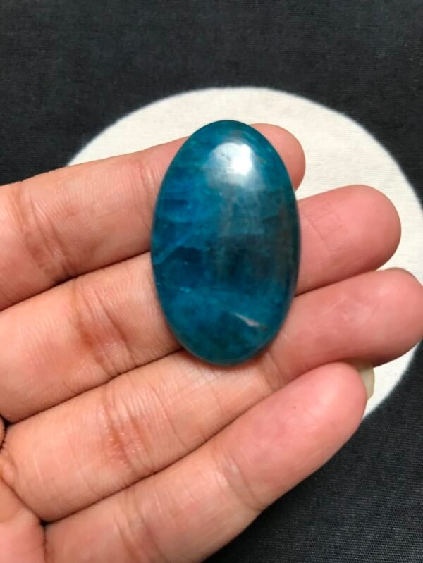 Blue Apatite Cabochon 1 Piece Size 35 MM Approx