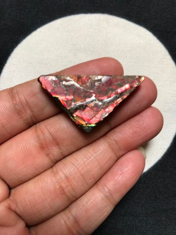 Ammolite Druzy Cabochone 1 Piece 38 MM Approxx